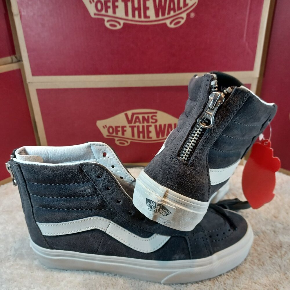 Vans Men's 4/Women's 5.5 Sk8 Hi Pig Suede Charcoal Gray